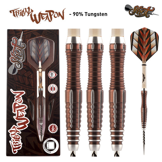 Shot Tribal Weapon 1 Series Steel Tip Dart Set-90% Tungsten-23gm