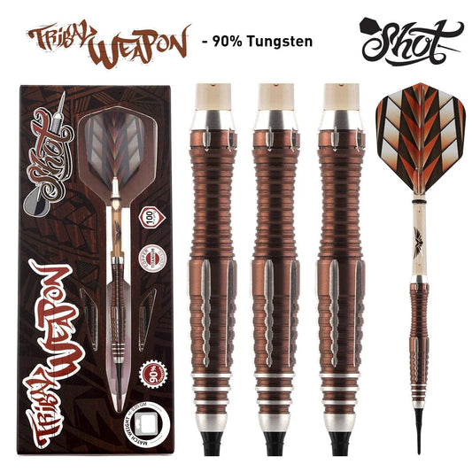 Shot Tribal Weapon 1 Soft Tip Dart Set-90% Tungsten-19gm