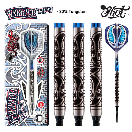 Shot Warrior Tipu Soft Tip Dart Set-80% Tungsten-20gm