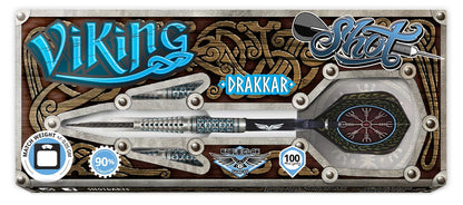 Shot Viking Drakkar Steel Tip Dart Set-90% Tungsten Barrels-27gm