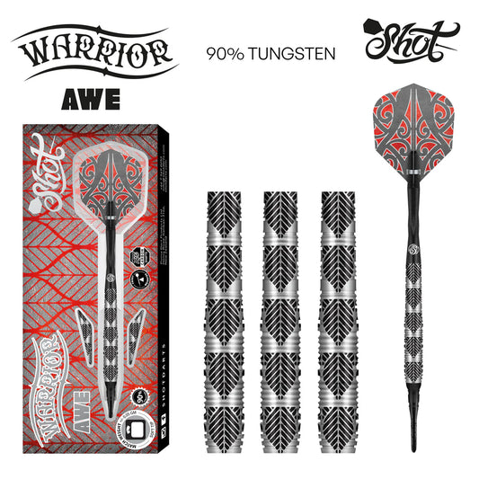 Shot Warrior Awe Soft Tip Dart Set-90% Tungsten-20gm