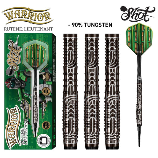 Shot Warrior Rutene Lieutenant Soft Tip Dart Set-90% Tungsten-18gm