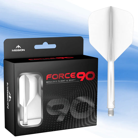 Mission Force 90 - Molded Flight & Shaft System - White - Standard No6 - Medium