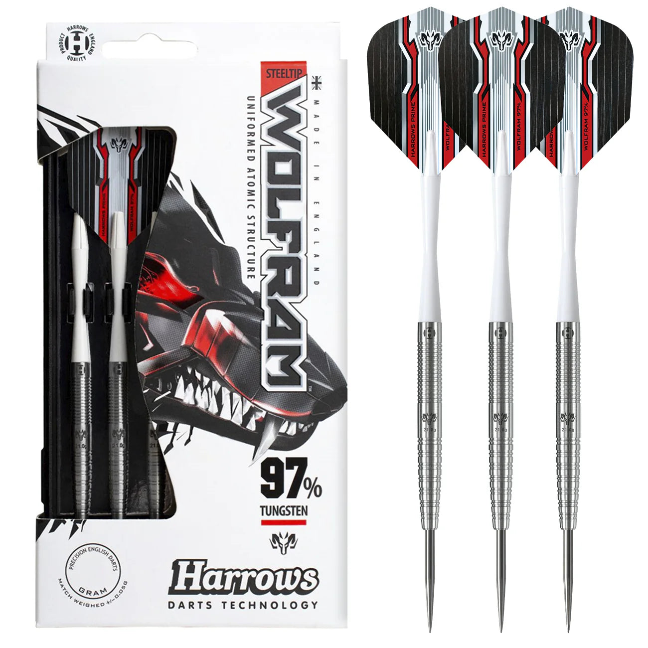 Harrows Wolfram - Steel Tip Darts - 97% Tungsten - 26g