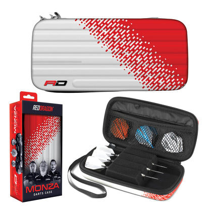 Red Dragon Monza Darts Case Red and White