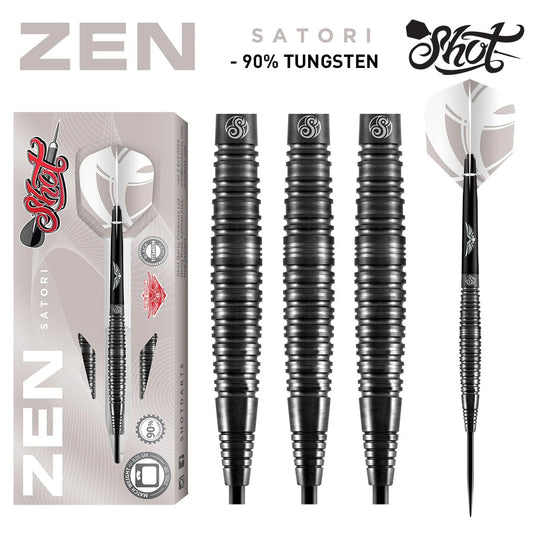 Shot Zen Satori Steel Tip Dart Set-90%-Tungsten-24gm