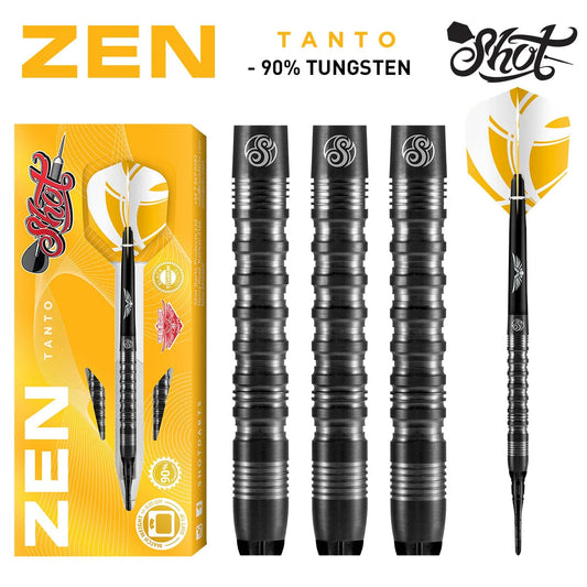 Shot Zen Tanto Soft Tip Dart Set-90% Tungsten-20gm