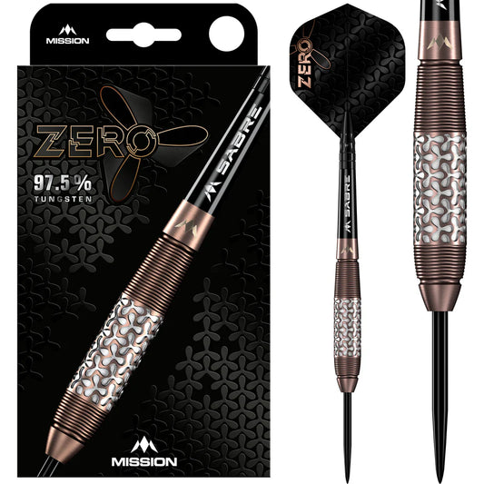 Mission Zero Darts - Steel Tip - 97.5% Tungsten Bronze PVD - 24g