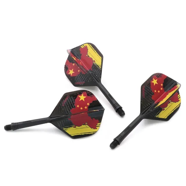 CUESOUL ROST AK5 Integrated Dart Shaft & Flight - Standard Shape - Medium - Chinese Flag