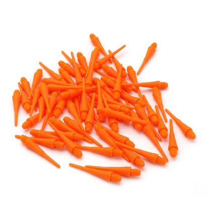 CUESOUL Soft Tip Darts Points 2BA Thread Pack of 100 in Tin - Orange