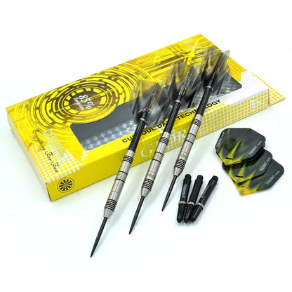 CUESOUL Glory 24 gram Black Lines & Black Shaft 85% Tungsten Steel Tip Dart Set