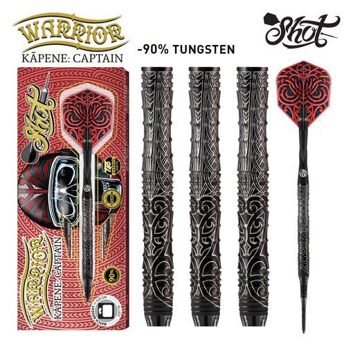 Shot Warrior Kapene Captain Soft Tip Dart Set-90% Tungsten-18gm