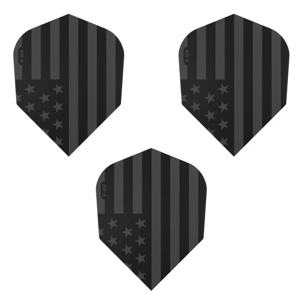 Viper V-100 Dart Flights Standard American Flag Black Traditional