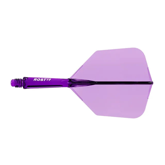 CUESOUL ROST 77 Integrated Dart Shaft & Flight - Big Wing Shape - Long - Transparent Purple