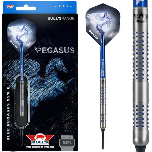 Bull's NL Blue Pegasus B 95% Tungsten 20 gram Soft Tip Dart Set