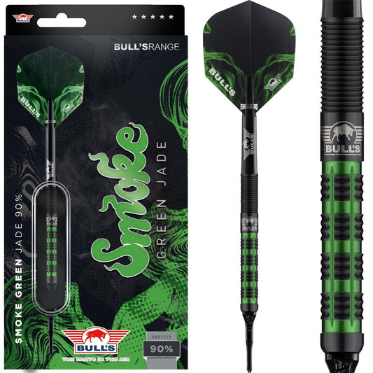 Bull's NL Smoke Green Jade 90% Tungsten 18 gram Soft Tip Dart Set