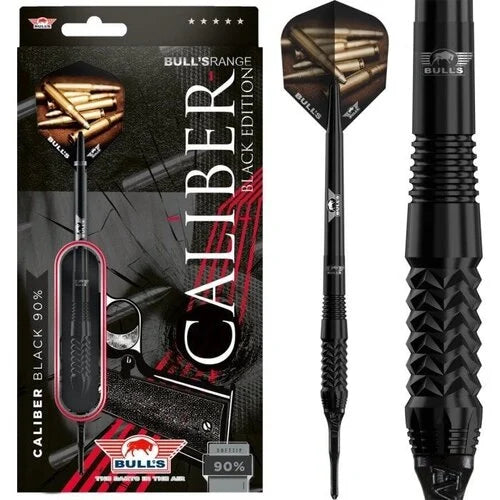 Bull's NL Caliber Black 90% Tungsten 20 gram Soft Tip Dart Set