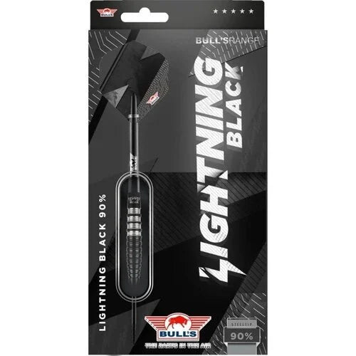 Bull's NL Lightning Black 90% Tungsten 21 gram Steel Tip Dart Set