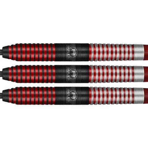 Bull's NL Phantom Grip Red 90% Tungsten 25 gram Steel Tip Dart Set