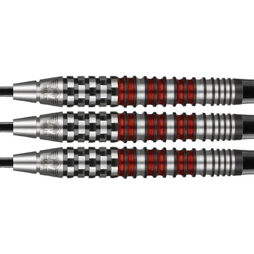 Bull's NL Smoke Red Flare 90% Tungsten 23 gram Steel Tip Dart Set