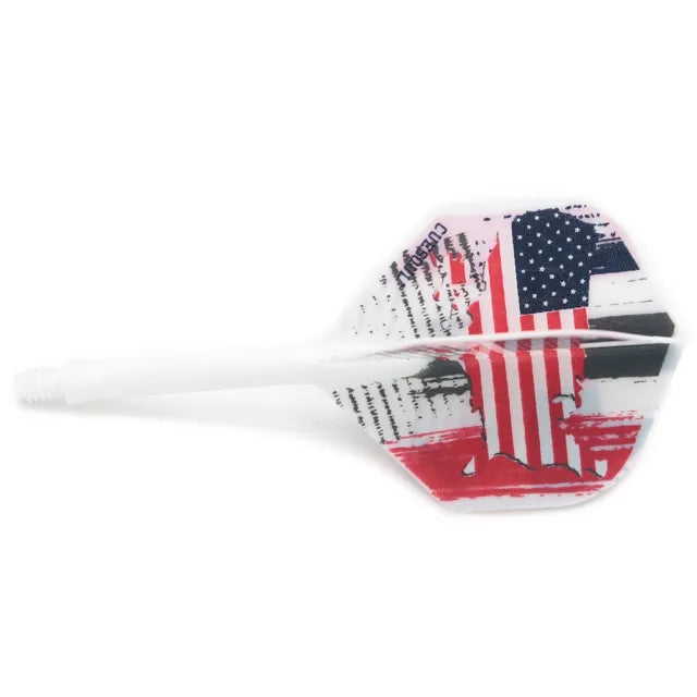 CUESOUL ROST AK5 Integrated Dart Shaft & Flight - Standard Shape - Medium - USA Flag