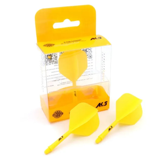 CUESOUL ROST AK5 Integrated Dart Shaft & Flight - Standard Shape - Long - Yellow