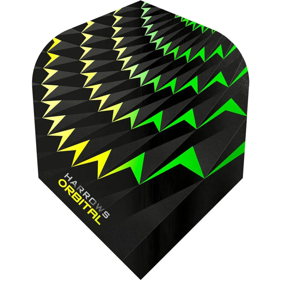 Harrows Orbital Green Yellow Standard Dart Flights