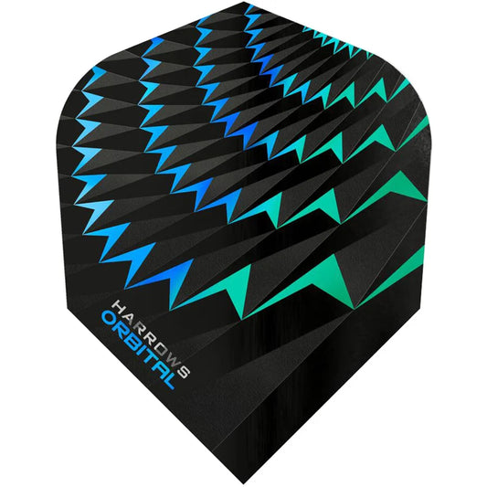 Harrows Orbital Green Blue Standard Dart Flights