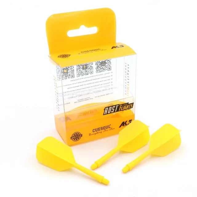 CUESOUL ROST AK5 Integrated Dart Shaft & Flight - Slim Shape - Medium - Yellow