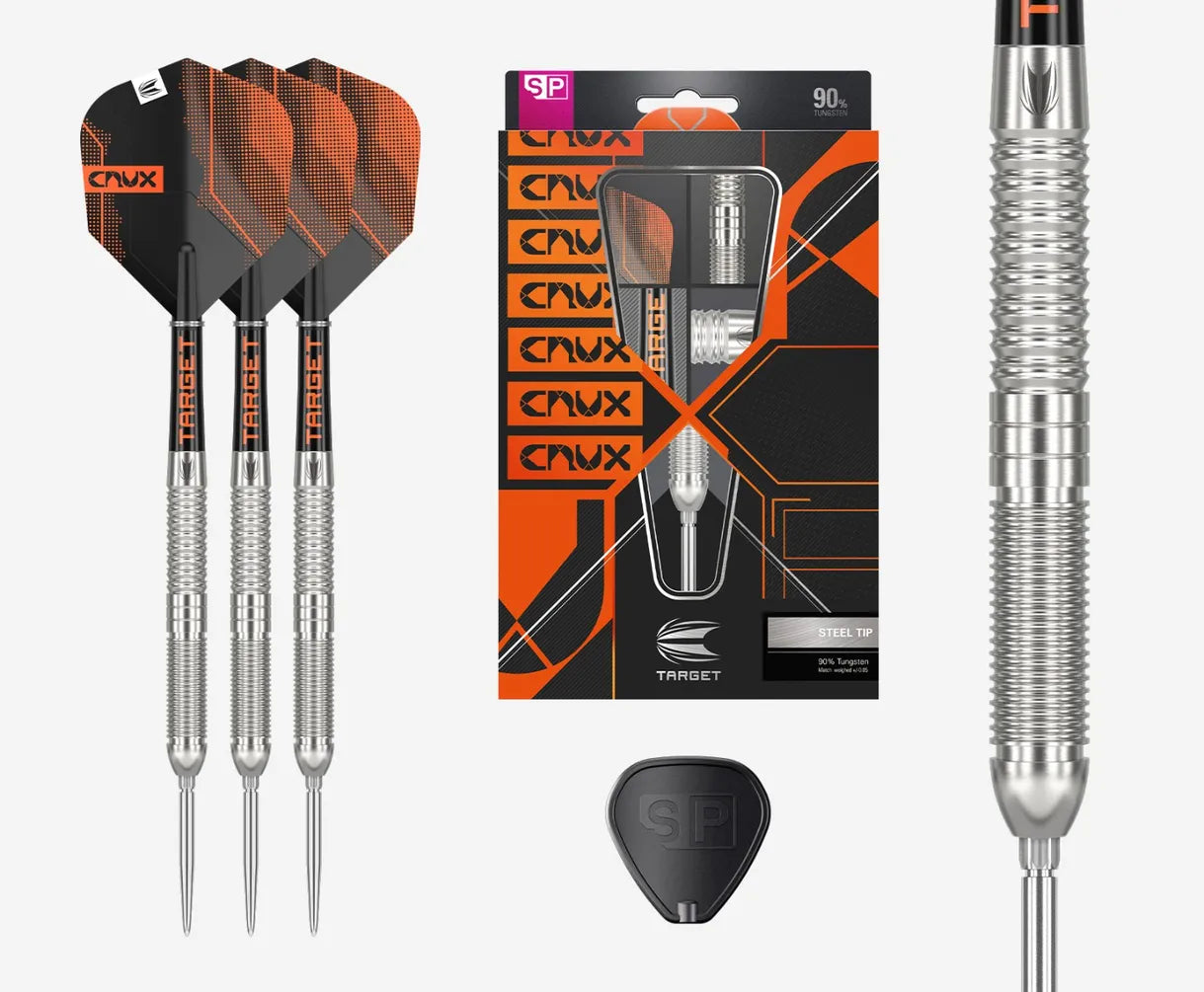 Target CRUX 01 Swiss Point Steel Tip Darts 90% Tungsten 23g