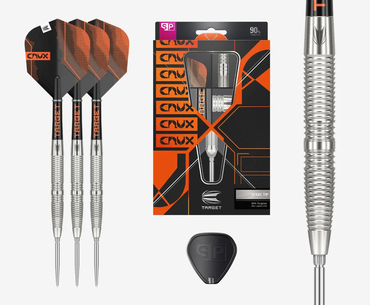 Target CRUX 02 Swiss Point Steel Tip Darts 90% Tungsten 25g