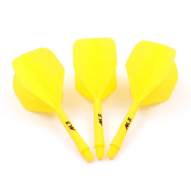 CUESOUL ROST AK5 Integrated Dart Shaft & Flight - Standard Shape - Short - Yellow