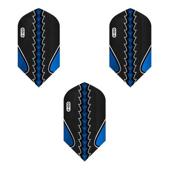 Viper Black Flux Dart Flights Slim Blue