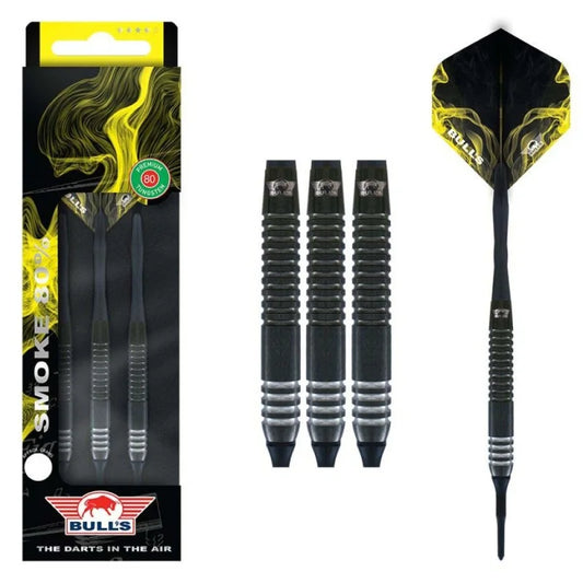 Bull's NL Smoke Silver 80% Tungsten 22 gram Soft Tip Dart Set