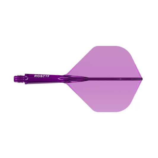 CUESOUL ROST 77 Integrated Dart Shaft & Flight - Big Standard Shape - Short - Transparent Purple