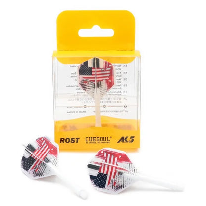 CUESOUL ROST AK5 Integrated Dart Shaft & Flight - Standard Shape - Medium - USA Flag