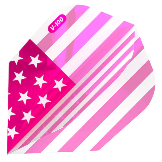 Viper V-100 Dart Flights Standard American Flag Pink Metallic Traditional