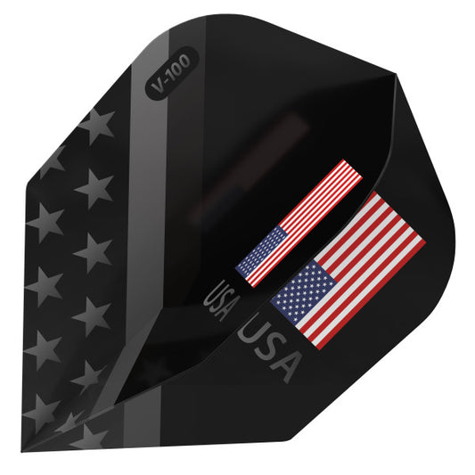 Viper V-100 Dart Flights Standard American Flag Monochrome USA