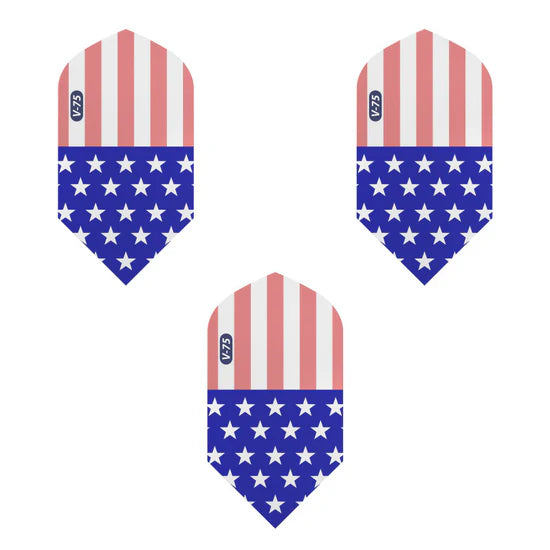 Viper V-75 Dart Flights Slim American Flag Translucent Classic