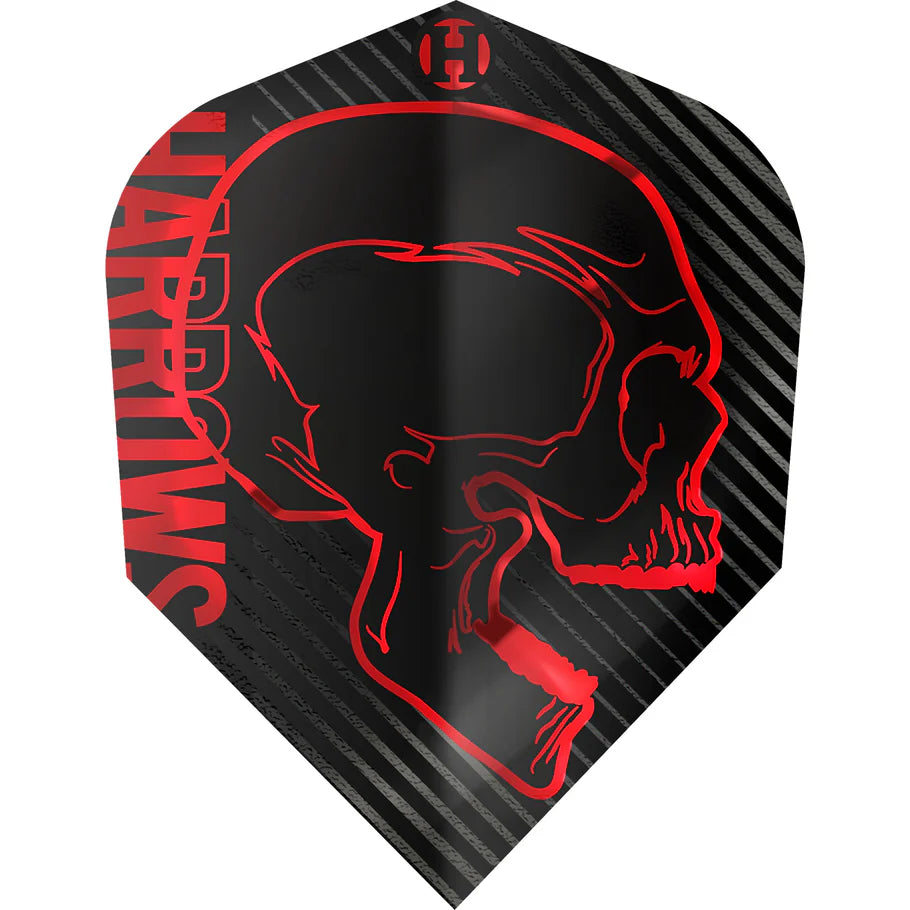 Harrows Rage Red Skull Standard Dart Flights