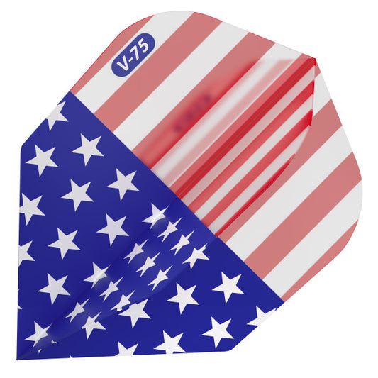 Viper V-75 Dart Flights Standard American Flag Translucent Classic Dart Flights