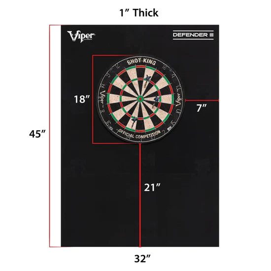 Viper Wall Defender III Dartboard Surround - Black