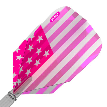 Viper V-100 Dart Flights Standard American Flag Pink Metallic Traditional