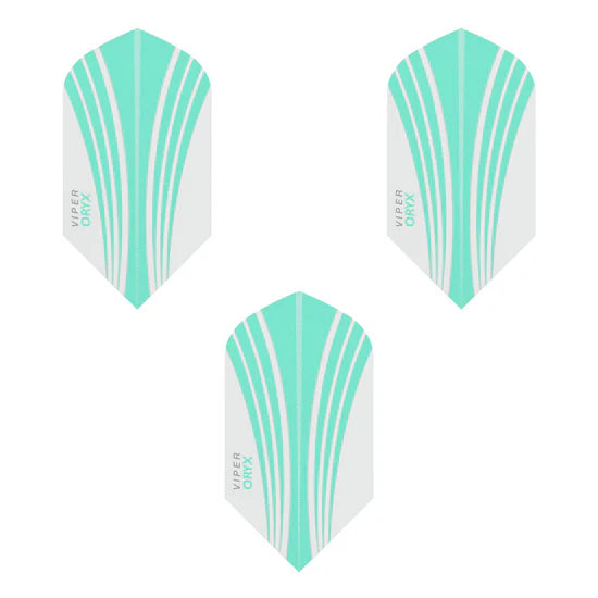 Viper V-100 Flights Oryx Slim Teal/White Dart Flights