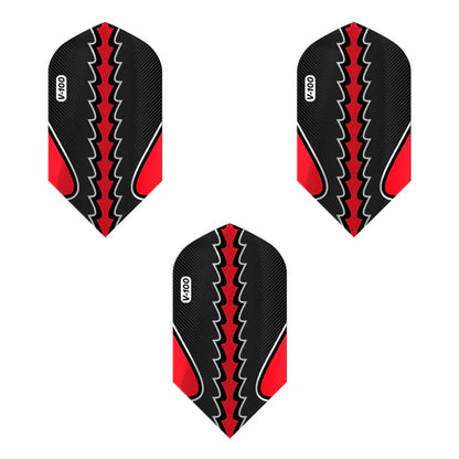 Viper Black Flux Dart Flights Slim Red