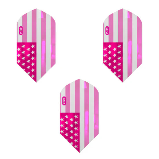 Viper V-100 Dart Flights Slim American Flag Pink Metallic Traditional