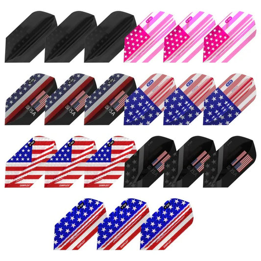 Viper Patriot Pack Dart Flights Assorted Weight Variety Pack Slim American Flag