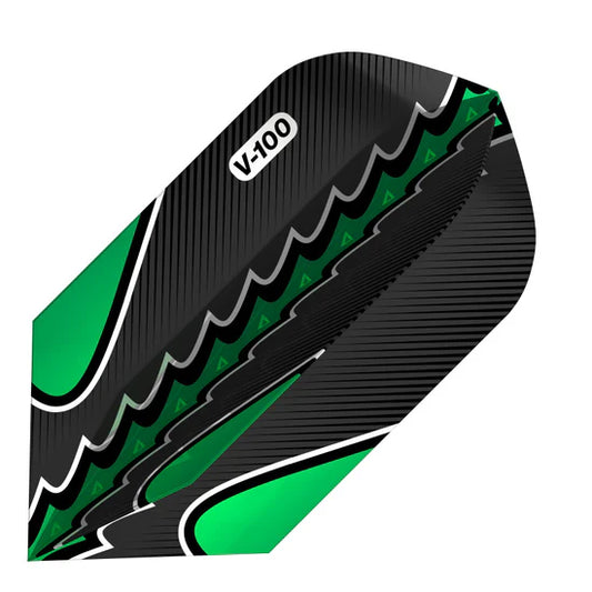 Viper Black Flux Dart Flights Slim Green