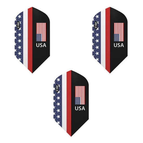 Viper V-100 Dart Flights Slim American Flag USA