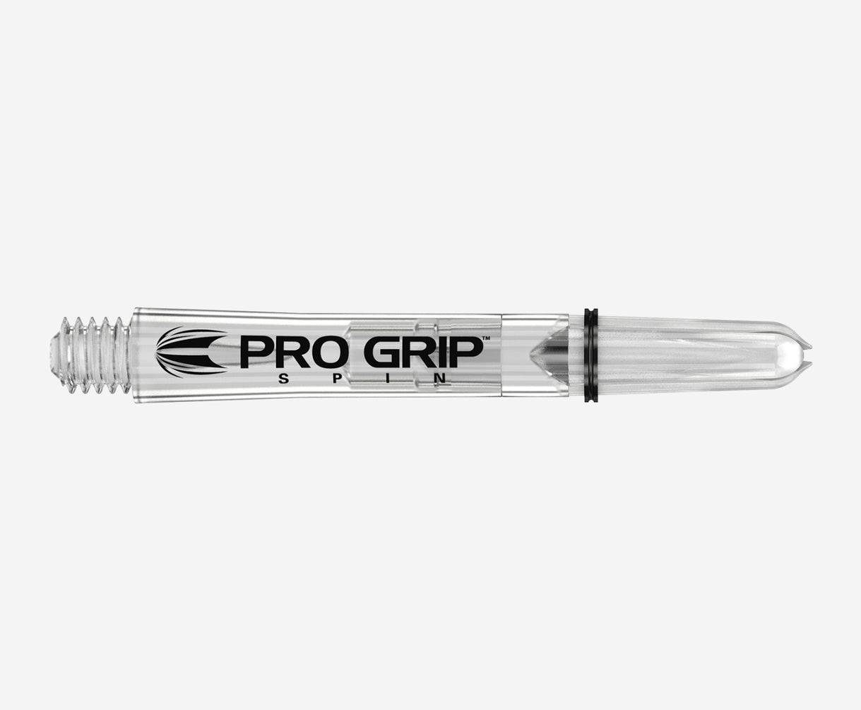 Target Pro Grip Nylon Spinning Dart Shafts Medium Clear (3 Sets)